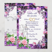 carte d'invitation de mariage (Devant / Derrière)