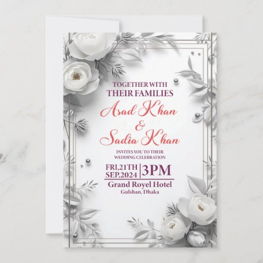 carte d'invitation de mariage (Devant)