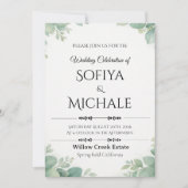 Carte d'invitation de mariage 2026 Design simple e (Devant)