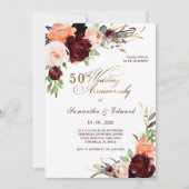 Carte d'invitation de mariage 50e anniversaire (Devant)
