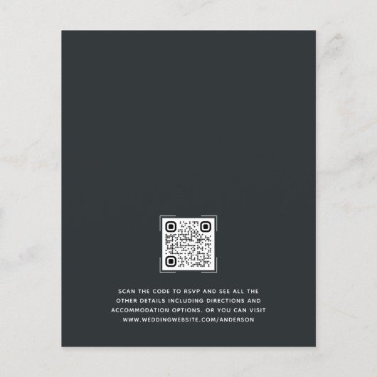 Carte d'invitation de mariage à code QR Budget Mon (Dos)