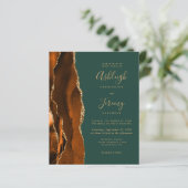 Carte d'invitation de mariage à code QR Budget Rus (Debout devant)