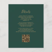 Carte d'invitation de mariage à code QR Budget Rus (Dos)