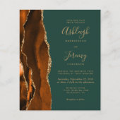 Carte d'invitation de mariage à code QR Budget Rus (Devant)