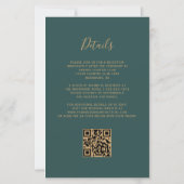 Carte d'invitation de mariage à code QR Budget Ver (Dos)