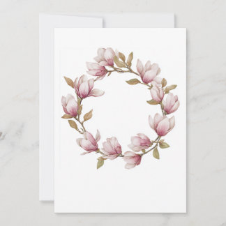 Carte d'invitation de mariage à la fleur de magnol