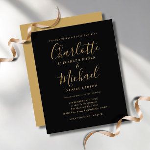 Carte d'invitation de mariage à l'écriture Budget 