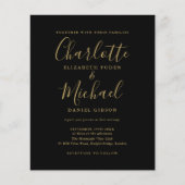 Carte d'invitation de mariage à l'écriture Budget  (Devant)