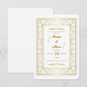 Carte d'invitation de mariage à l'écriture moderne (Devant / Derrière)