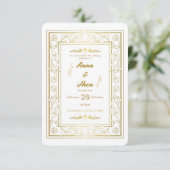 Carte d'invitation de mariage à l'écriture moderne (Debout devant)