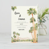 Carte d'invitation de mariage à Palm Springs (Debout devant)