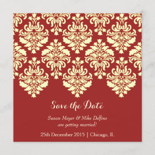 Carte d'invitation de mariage à retenir la date en