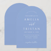 Carte d'invitation de mariage à simple arche avec  (Devant / Derrière)
