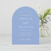 Carte d'invitation de mariage à simple arche avec  (Debout devant)