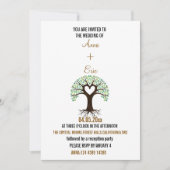 CARTE D'INVITATION DE MARIAGE ARBRE DE L'AMOUR AU (Devant)