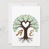 CARTE D'INVITATION DE MARIAGE ARBRE DE L'AMOUR AU (Dos)