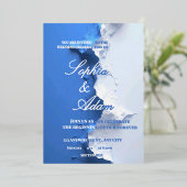 Carte d'invitation de mariage artistique texturée (Debout devant)