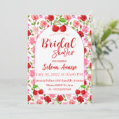 Carte d'invitation de mariage aux cerises (Debout devant)