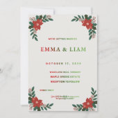 Carte d'invitation de mariage aux feuilles d'autom (Devant)