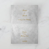Carte d'invitation de mariage aux fleurs d'argent (Intérieur)