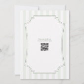 Carte d'invitation de mariage avec code QR et nœud (Dos)