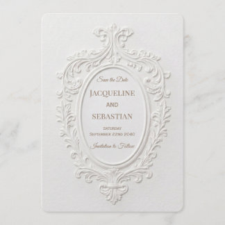 Carte d'invitation de mariage avec des motifs élég
