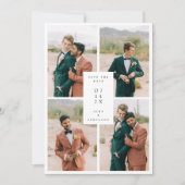 Carte d'invitation de mariage avec photo de base à (Devant)