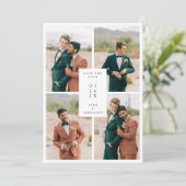 Carte d'invitation de mariage avec photo de base à (Debout devant)