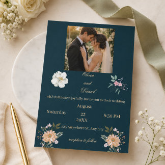 Carte d'invitation de mariage avec photo personnal