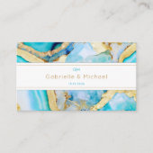 Carte d'invitation de mariage avec QR Code doré Ag (Devant)