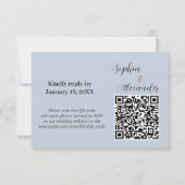 Carte d'invitation de mariage avec QR Code élégant (Dos)