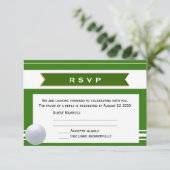 Carte d'invitation de mariage avec RSVP sur le thè (Debout devant)