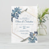 carte d'invitation de mariage belle et élégante (Debout devant)