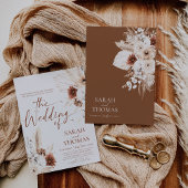 Carte d'invitation de mariage Boho Terracotta