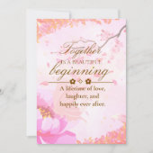 Carte d'invitation de mariage botanique modifiable (Devant)