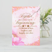Carte d'invitation de mariage botanique modifiable (Debout devant)