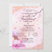 Carte d'invitation de mariage botanique modifiable (Dos)