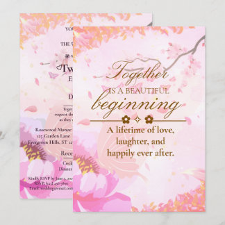 Carte d'invitation de mariage botanique modifiable