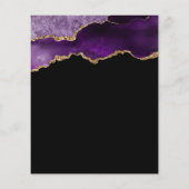 Carte d'invitation de mariage Budget Agate Geode V (Dos)