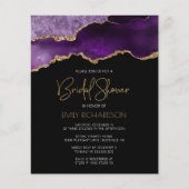 Carte d'invitation de mariage Budget Agate Geode V (Devant)