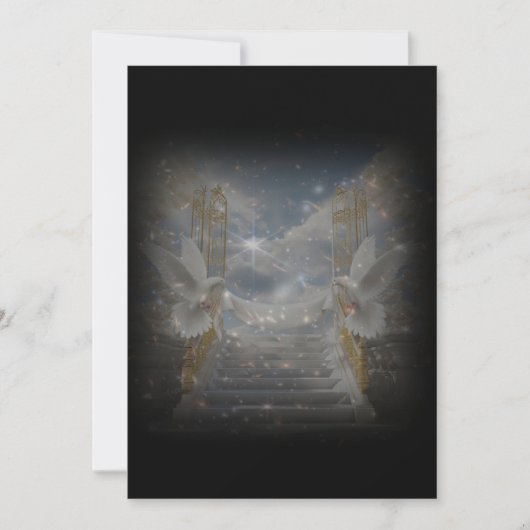 Carte d'invitation de mariage céleste Enregistrez  (Devant)