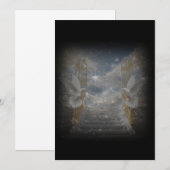Carte d'invitation de mariage céleste Enregistrez  (Devant / Derrière)