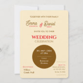 Carte d'invitation de mariage Classique Romance (Devant)