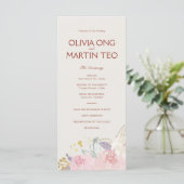 Carte d'invitation de mariage classique sur le thè (Debout devant)