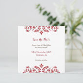 Carte d'invitation de mariage damas pour réserver  (Debout devant)