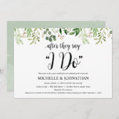 Carte d'invitation de Mariage de Brunch Green Post (Devant / Derrière)