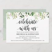 Carte d'invitation de Mariage de Brunch Green Post (Devant / Derrière)