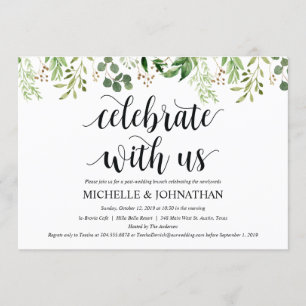 Carte d'invitation de Mariage de Brunch Green Post