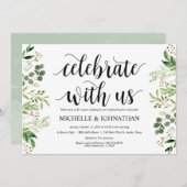 Carte d'invitation de Mariage de Brunch Green Post (Devant / Derrière)