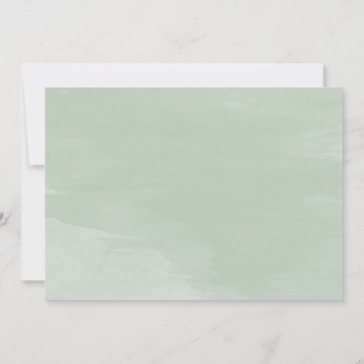 Carte d'invitation de Mariage de Brunch Green Post (Dos)